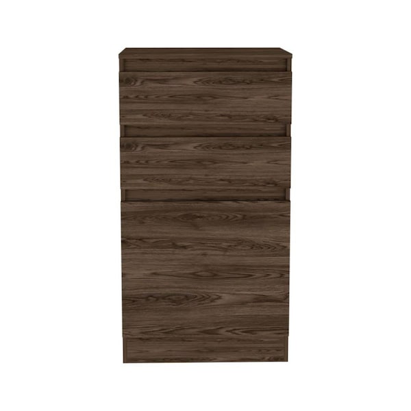 Gfancy Fixtures 23 in. Manufactured Wood Two Drawer Standard Chest; Dark Walnut GF3099981 - main